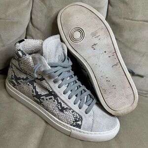 P448 STAR2.0 SNEAKER IN SILVER PYTHON high top women’s size 38/7.5-8